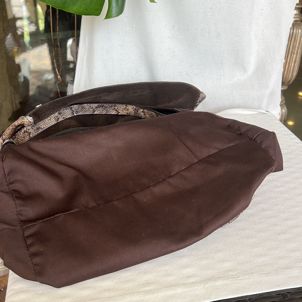 CLAUDUA FIRENZE Made in Italy slouchy suede + leather combo shoulder bag - Picture 14 of 16